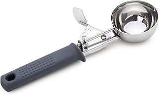 Clazkit Ice Cream Scoop | Push Button | Stainless Steel Ice Cream Scoop with Ergonomic Handle – Heavy Duty, Rust-Resistant...