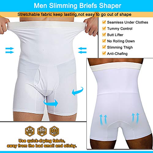 KOCLES Men Tummy Control Shorts High Waist Slimming Body Shaper Compression Shapewear Belly Girdle Underwear Boxer Briefs3