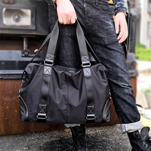 Travel Duffels Men's Handbag Large Capacity Travel Bag Leisure Sports Fitness Bag Business Travel Bag(Black)3