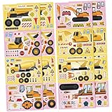 De fête - avec un motif de camion de dessin animé, ce sont de superbes décorations et jouets pour la fête, autocollants d'animaux