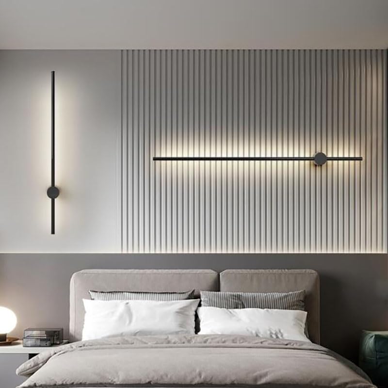 BAUFAS Black Bathroom Light Fixtures 350° Rotatable Gold Vanity Lights for Bathroom LED Modern Wall Sconce Brushed Bathroom Sconce Over Mirror (Color : Cool White, Size : 2pcs Black 30cm)