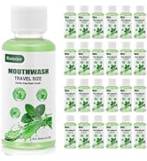Travel Size Mouthwash Bulk Mini Fresh Mint Portable Mouthwash Individual Bottles 35ml/1.2fl oz fo...