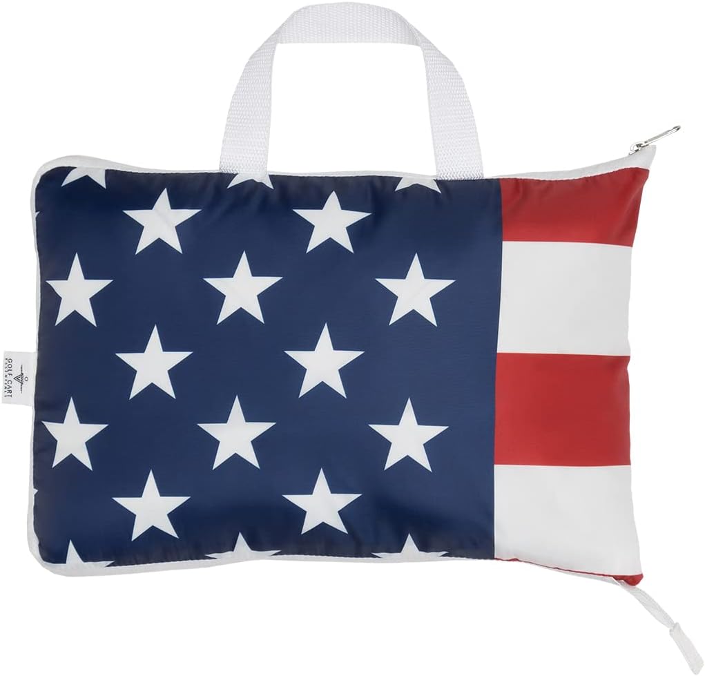 Golf Cart Essentials Golf Cart Seat Cover | American Flag Pattern | Portable | Lightweight Golf Blanket | All Weather Comfortable Cushion | USA | Sports | Golf Accessories | Club Car | EZGO : Sports & Outdoors