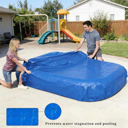 Rectangular Pool Cover for Inflatable Pool, Fits Pool Under 150" L x 102" W, Inflatable Underground Pool Cover for Garden Outdoor, 12.4' x 8.5' by BXXLOOKG - Used condition - Image 2