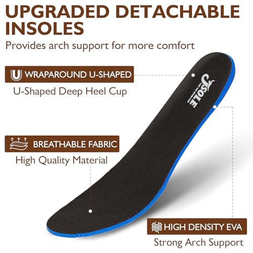 J's.o.l.e Cowboy Boots for Men Square Toe Men's Western Boots with Breathable Mesh Shaft, Pull on Silp Resistant Country Boots for Casual Everyday Wear4