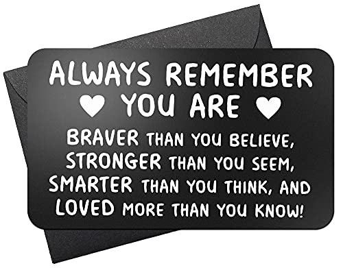 Words of Encouragement Wallet Card; Boyfriend Gift Idea for Him; Great Gift for Graduation or Deployment; Long Distance Gift