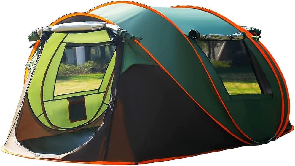 送料無料　テント ワンタッチ 簡単設営 自動組立 防水 防風 防災用 通気性良い キャンプ アウトドア用品　～６人用  | COMEDYKING テント ワンタッチテント 3～4人用 二重層 設営