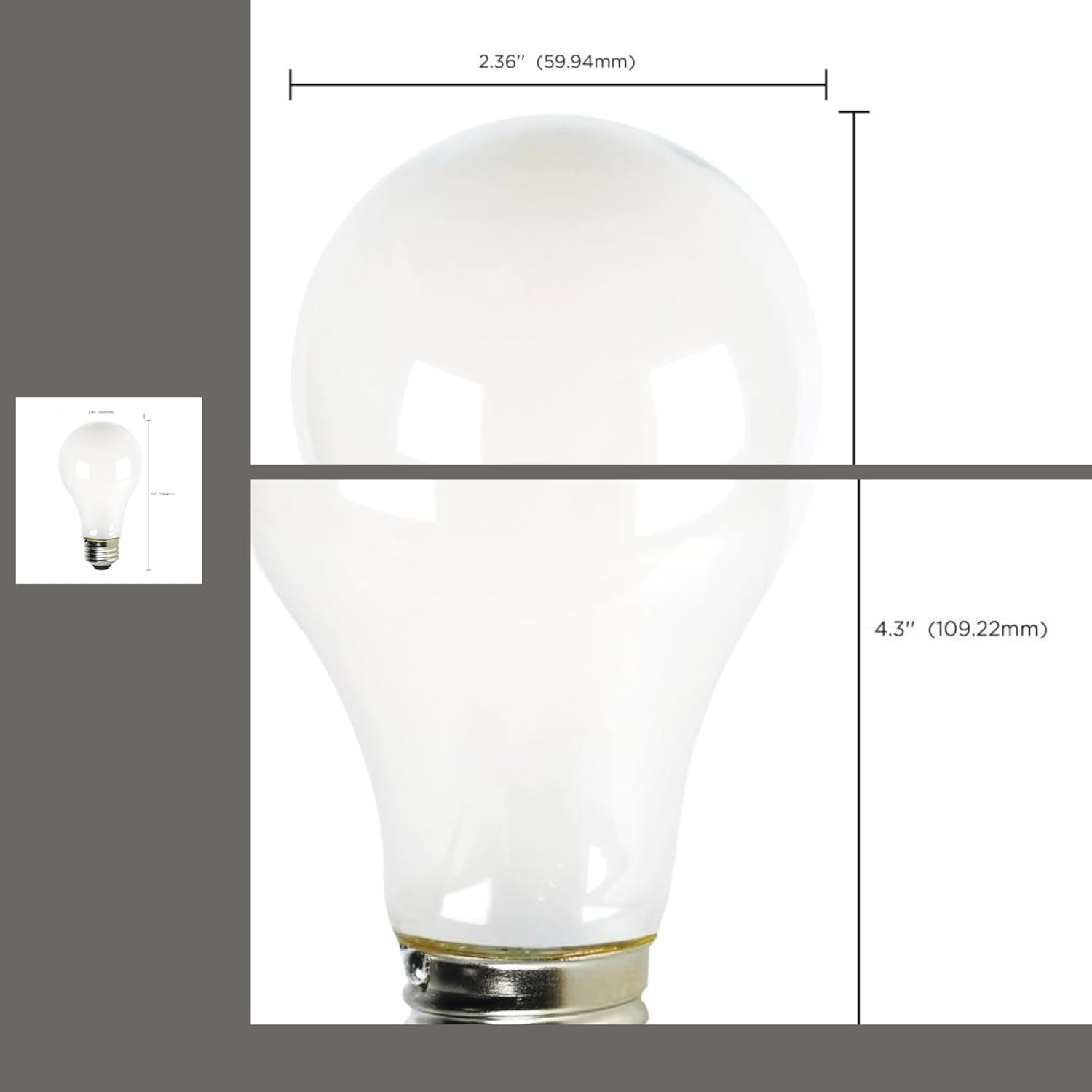 Satco 8W LED A19 Light Bulb 2700K Soft White 800 Lumens E26 Medium Base Dimmable 320 Degree Beam Enclosed Fixture Rated 120V California T24 Compliant S11356 (6 Pack)