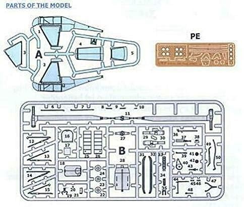 Assembly diagram for the XH-26 Jet model kit, showing various sub-assemblies