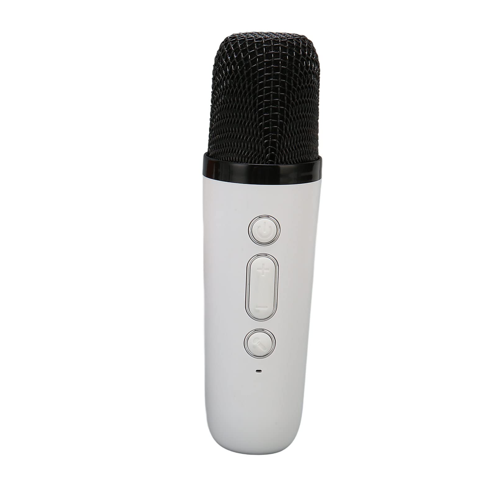 Mini Máquina de Karaoke con Micrófonos Inalámbricos para Niños Adultos, HD Estéreo Recargable Retro Portátil Bluetooth Altavoz Regalo para Niñas Niños Juguetes (Blanco)