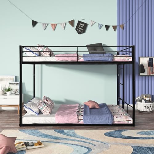 HSUFLWS Loft Bed Twin Size with Safety Guardrail and Ladder, Wood Loft Bed with Under Bed Ample Space for Kids, Bedroom, Student Dorms, Grey