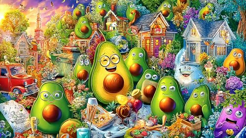 Rompecabezas de palta en cartón reciclado de alta calidad, puzzle de 1000 piezas para adultos