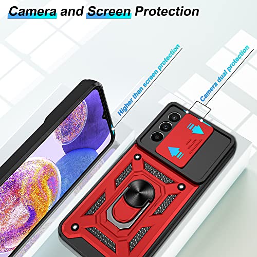 ATUMP for Samsung Galaxy A23 5G/4G Case with HD Screen Protector, Heavy Duty Shockproof Protective Case with Magnetic Car Mount Ring Stand [Military Grade] Protective Case, Red by ATUMP - Used condition - Image 2