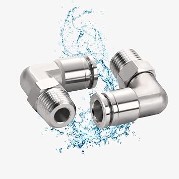 2Pcs Male Elbow 1/2 Tube OD x 1/2 NPT Push to Connect Fittings
