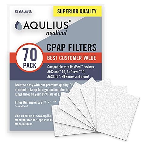 Disposable CPAP Filters (52 Pack - ONE Year Supply) - Fits All ResMed Air 10, Airsense 10, Aircurve 10, S9 Series, Airstart and More Cover