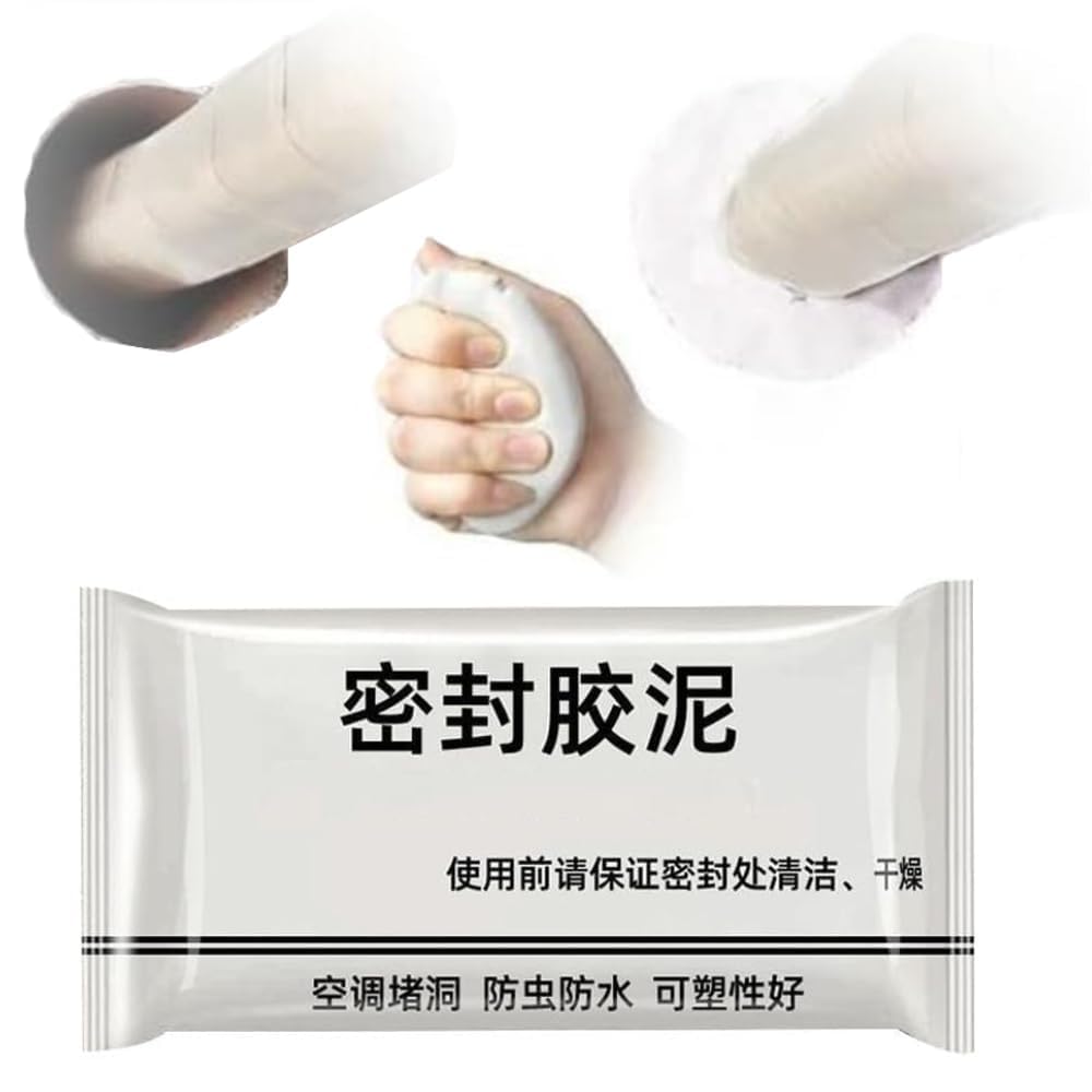 Hetalu Paron 1Pcs Wall Hole Sealing Cement Airs Conditioner Clay Sealant White Sewer Mending Plasticine Waterproof Cements Repair, Fill Holes, Cracks, Gaps and Voids Around Windows, Doors, pipes,1 Pcs