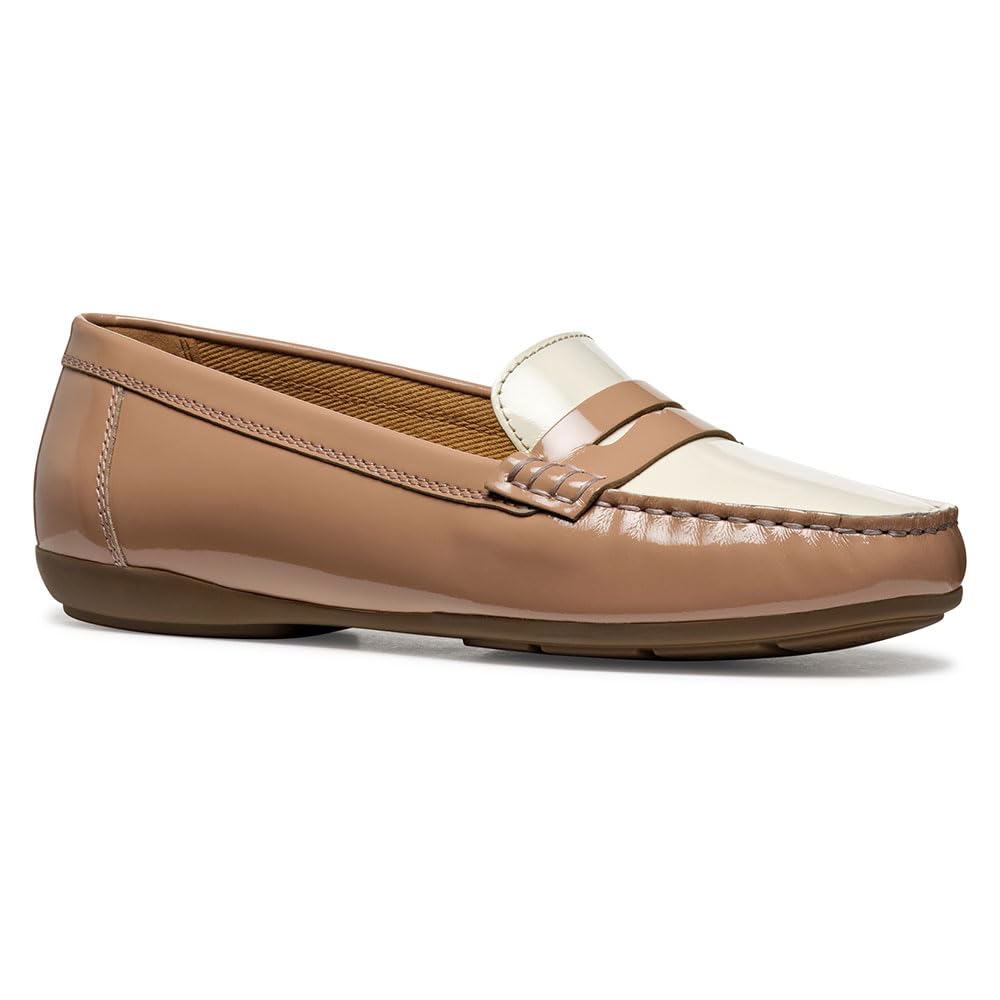 Geox D ANNYTAH MOC A, Women’s Moccasin, Beige/Papyrus,