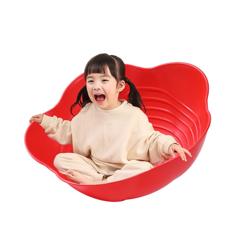 MONDEX Kids Toddler Wobble Disk with Anti-slip Cushion, Autism Sensory Products for Vestibular Balanc Training, Integrative Sense Exercises, Spinning Disk As Gifts for Children 3-7 Year Old,Red [Energy Class A]