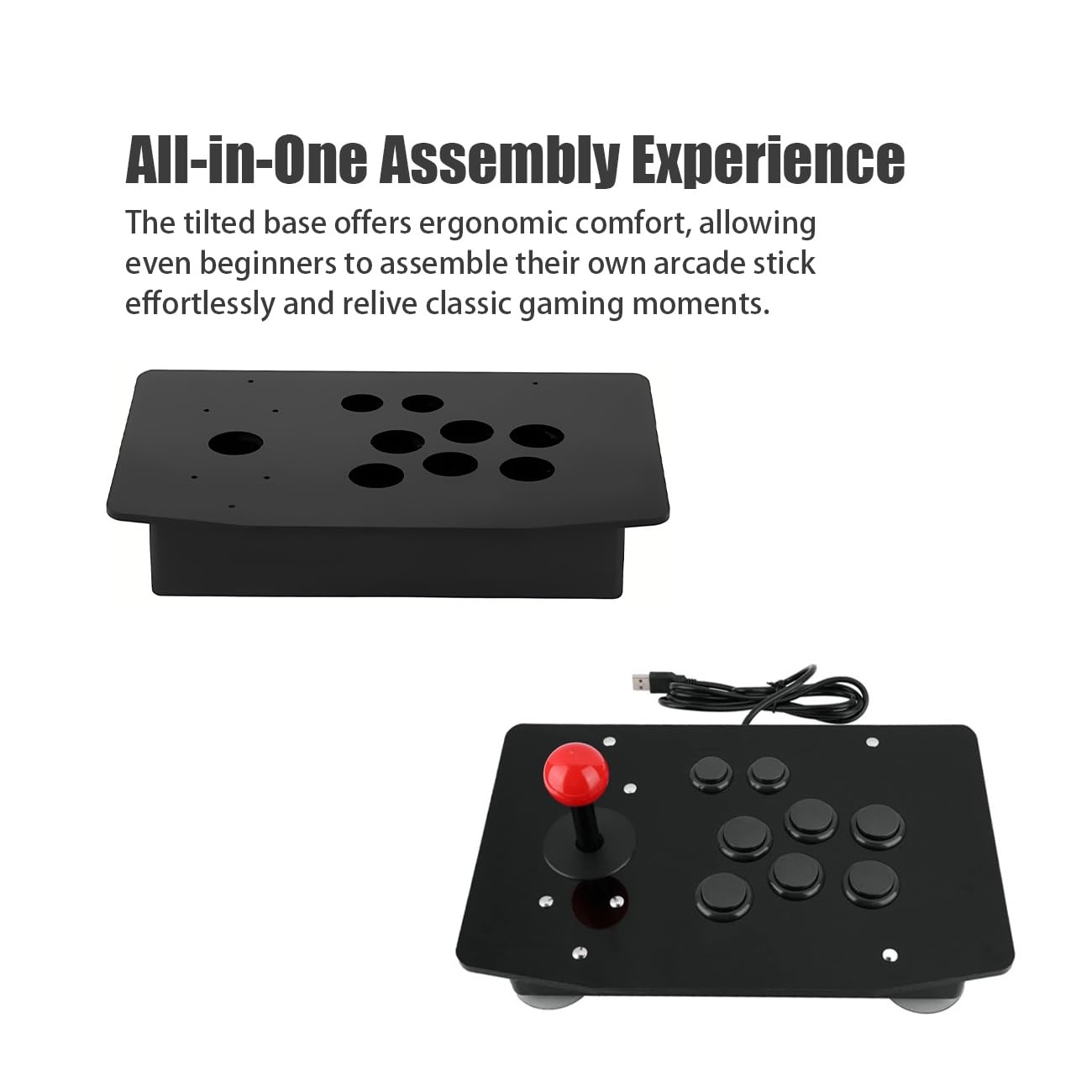 Pannello Acrilico Per Joystick Fai-da-Te - Nero Per Cabinet Da Gioco - Foto 5