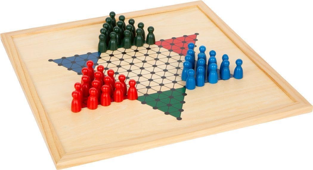 small foot 11753 Game Collection, with 20 Classic Board Games in Solid Wooden Box, Age 6 and Up