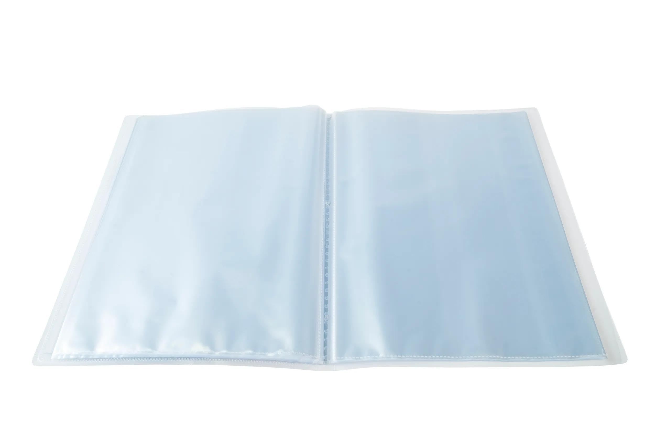 Exacompta 5788E 8er Pack Sichtmappe KreaCover Chromaline aus Kunststoff DIN A4 mit 80 Klarsichthüllen, 160 Sichten, Tasche am Vorderdeckel zum selbstgestalten, Aktenhülle, Prospekthülle, transparent