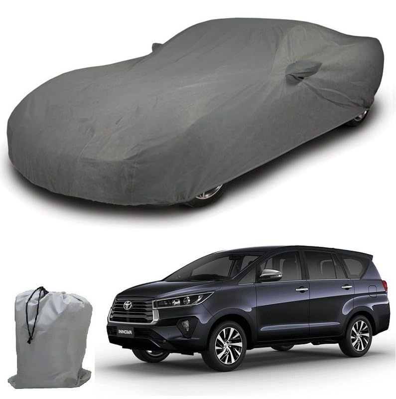 Image of ARCUATE Triple Layer Custom fit Car Body Cover for Toyota innova Crysta |Top Layer Dustrproof | Middle Layer Waterproof | Bottom Layer Scratch Protection | Outdoor Indoor Fabric
