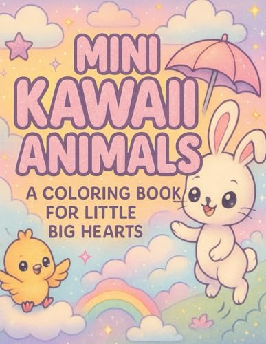 Mini Kawaii Animals: A coloring book for little big hearts image 2