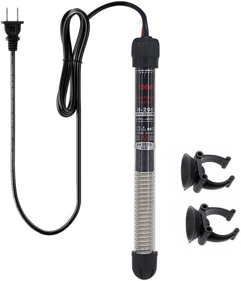 Orlushy 100W Submersible Aquarium Heater, Fish Tank Heater with Adjustable