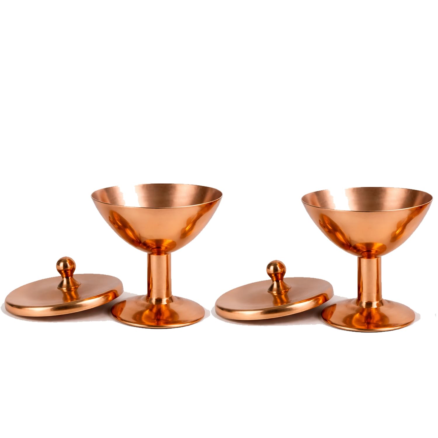 Soulvinee Ayurveda Pure Copper Eye Wash Cups | Helps keep your eyes clean and healthy | Washes away dirt from the eyes (2 pcs.)