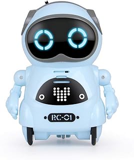 XIAOKEKE Remote Control Intelligent Robot Toy, Interactive Robot with LED Flashing Eyes Dancing Walking Singing Smart Robotics with Rechargeable Battery Gifts for Kids