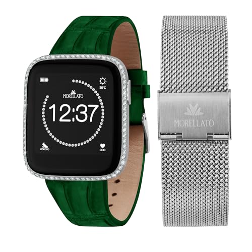 Morellato Pack spécial M-01 Crystal Light Smartwatch Femme, Numérique avec Double Bracelet - R0151167522