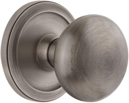 Grandeur 810541 Circulaire Rosette Double Dummy with Fifth Avenue Knob in Satin Nickel