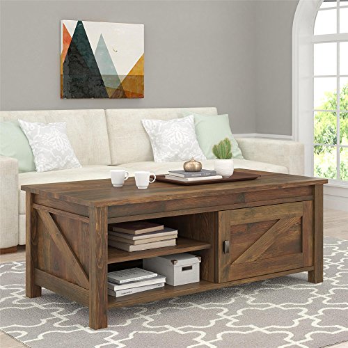Ameriwood Home Farmington Coffee Table, Rustic - Thumbnail 7
