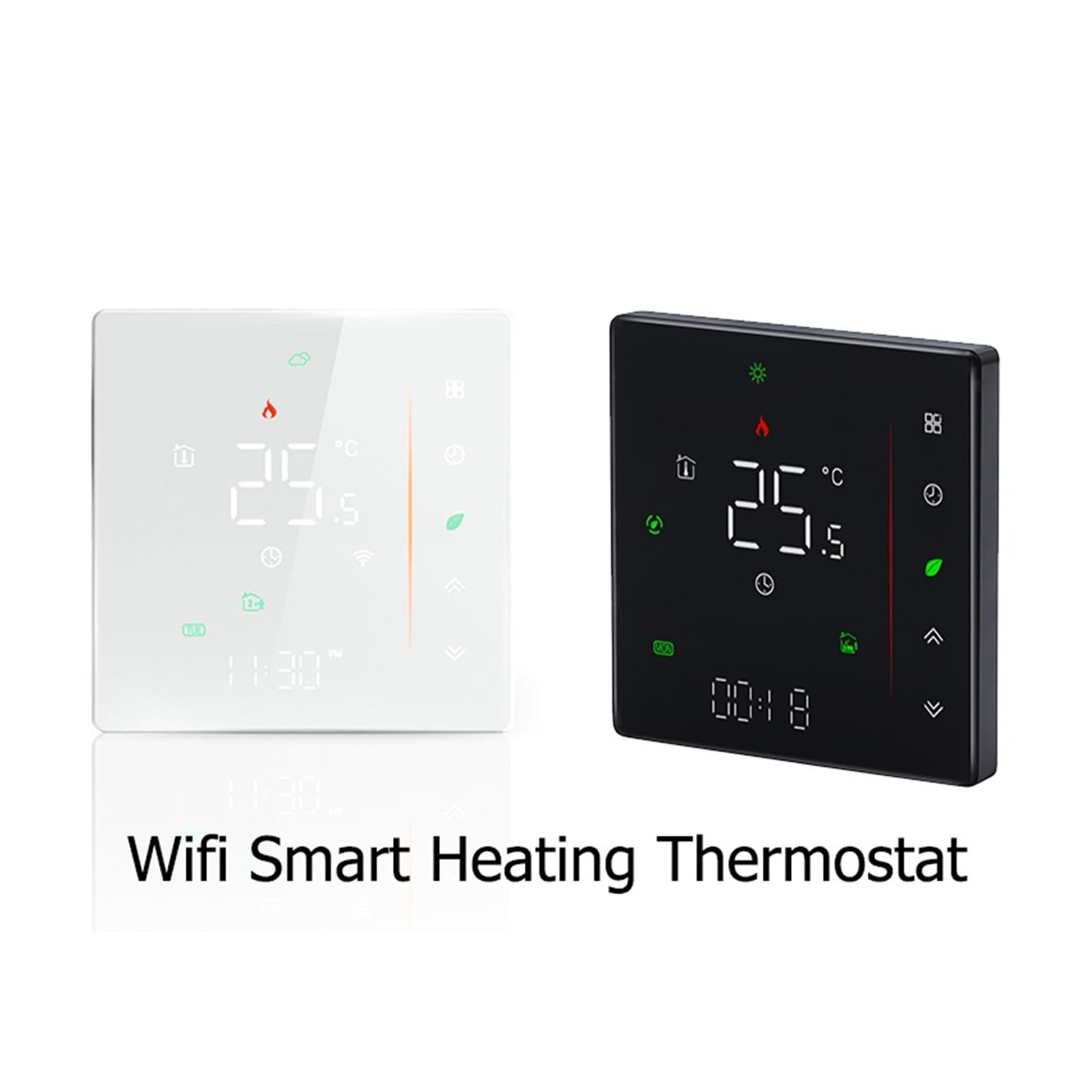 Inteligentny termostat, Termostat grzewczy, ciepła podłoga kocioł gazowy cyfrowy regulator temperatury Tuya Home Assistant(Nero,WZ-006-GA)