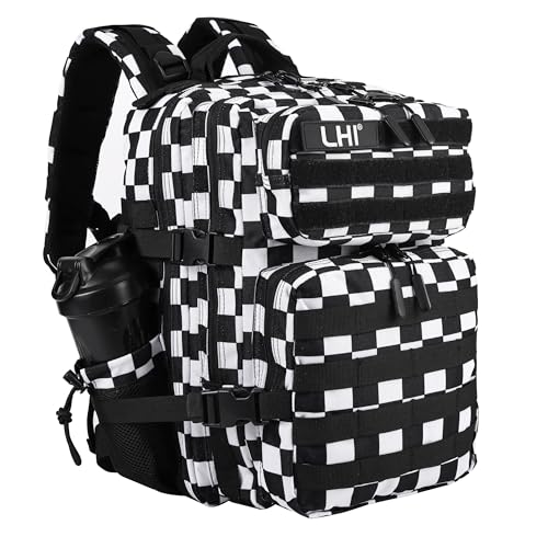 Image of LHI Tactical Military Backpack for Men and Women 25L /35L Army Assault Pack Bag Small Rucksack with Bottle Holder