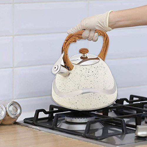 3.5L Pfeifkessel für Kochfeld Gaskessel mit Pfeife Edelstahl Teekanne Wasserkocher Pfeifkessel