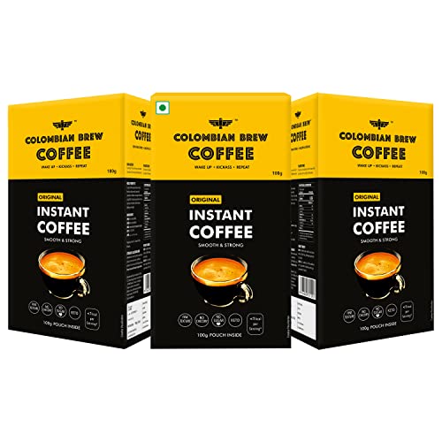 Image of Colombian Brew Coffee Pure Instant Coffee Powder, Smooth & Strong, 100g, Buy 2 Get 1 Free