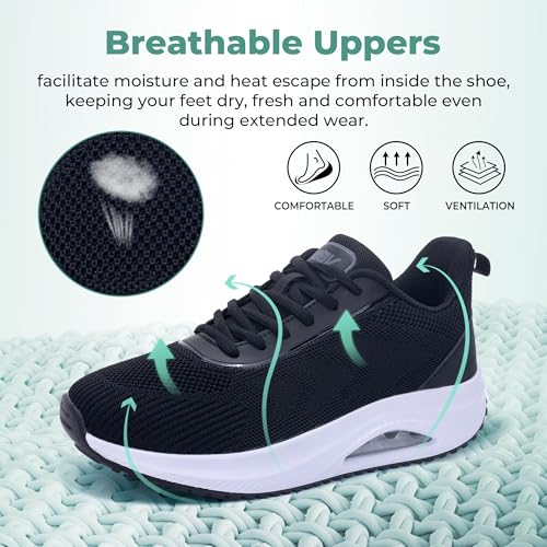 Image of Autper Plantar Fasciitis Shoes Women Walking Arch Support Tennis Casual Athletic Nurse Orthotic Sneakers for Foot Pain Relief