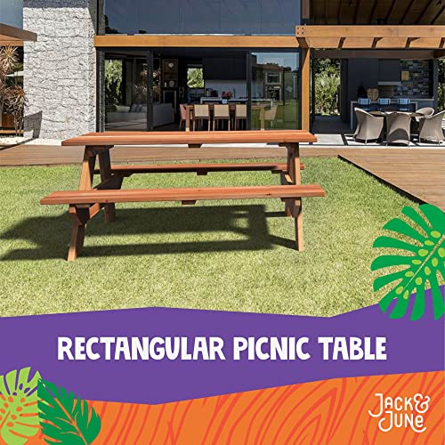 Jack And June Rectangular Picnic Table Outdoor Leisure #TOP1