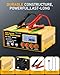12-Amp Smart Battery Charger,Lithium,Lead-Acid(AGM/Gel/SLA) Pulse Repair Car Battery Charger,Trickle Charger,Maintainer/Deep Cycle Charger,12V/10A | 24V/7.5A for Automotive,Boat,Motorcycle,Lawn Mower