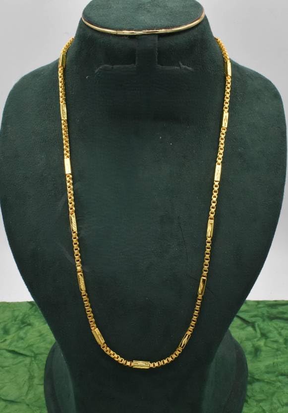 One gram Stylish Golden Neck woman and men Chain “24” Inches Gold-plated Chain_D440-picture-27