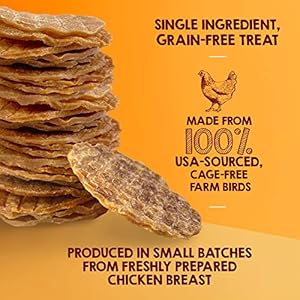 Rileys Waffles Rooster Chips for Canine  Usa Sourced Rooster Canine Treats Single Ingredient  Dehydrated Rooster Jerky for Canine Made in Usa  6 Oz  Cucciolini Doodles Rileys waffles rooster chips for canine  usa sourced rooster canine treats single ingredient  dehydrated rooster jerky for canine made in usa  6 oz   cucciolini doodles