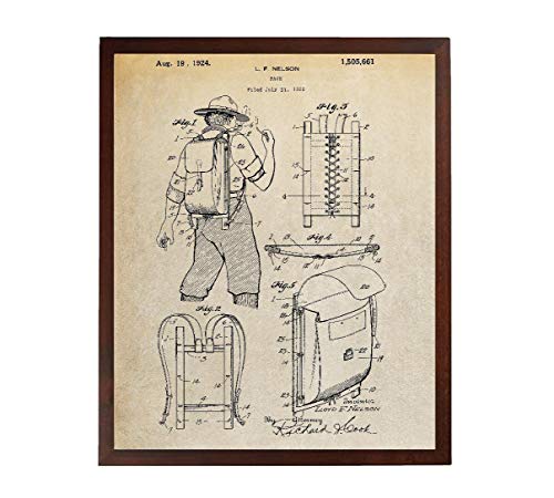 Mochila Turnip Designs 1924 pôster patenteado menino escoteiro ao ar livre caminhada arte montanha casa decoração ao ar livre vintage TDP273