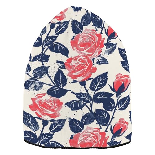 EtherSpher Gorro náutico para mujer, estilo océano, rosas, safari, para clima frío (prop1), Nautical Beach Ocean Style Roses Safari, talla única