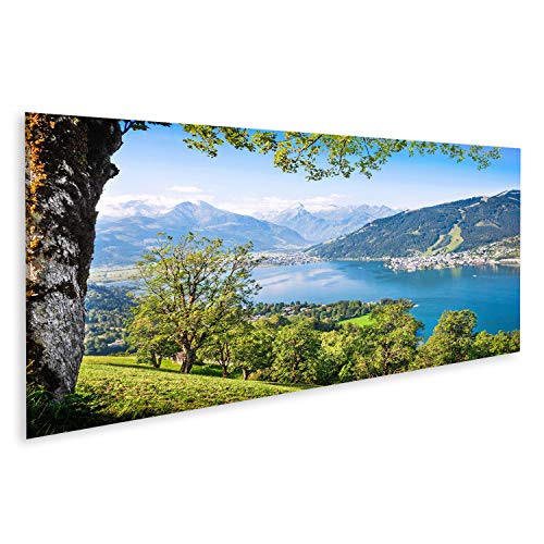 islandburner, Tableau Tableaux sur Toile Beau Paysage avec Alpes et lac de Montagne à Zell am See, Autriche Livraison Plus Rapide - Bonne qualité...