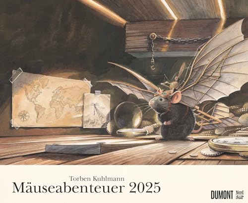 DUMONT Torben Kuhlmann: Mouse Adventures 2025 Wall Calendar, 52 x 42.5 cm, Children's Calendar with Beautiful Motifs from the Four Picture Book Bestsellers, Illustrations by Torben Kuhlmann