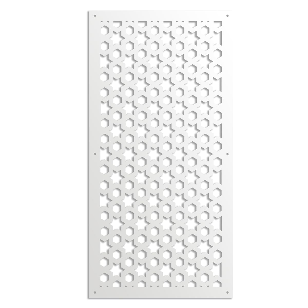 Quadro traforato per arredamento modello POPSTAR - Pannello In PVC Traforato - Parasole colore bianco 73X148 CM