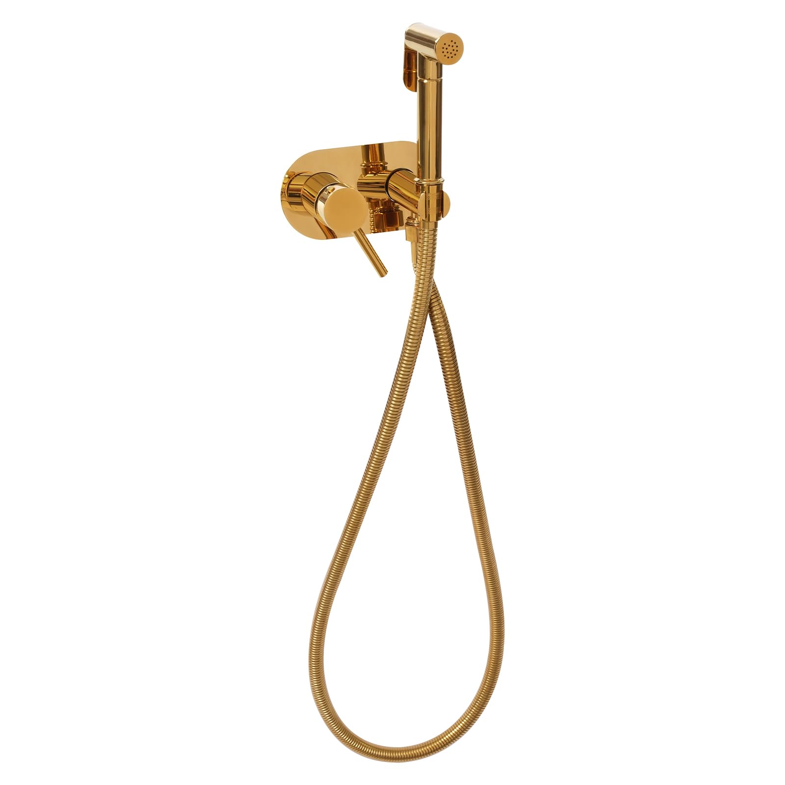 Bidet Spruzzatore a mano per WC, in acciaio inox, attacco G1/2, adatto per rubinetti, set con tubi doccia, bidet per WC