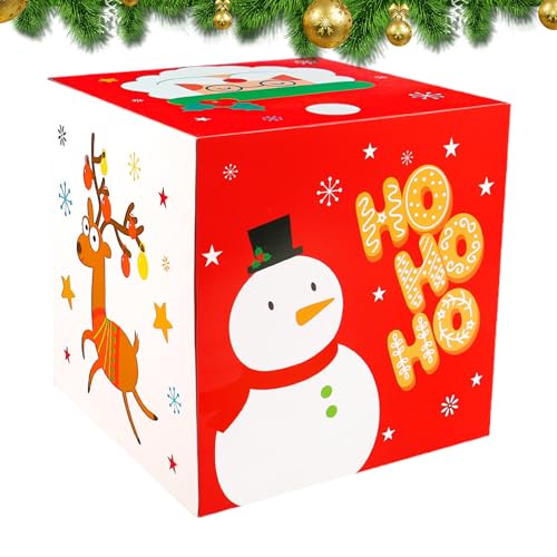 クリスマス キャンディ ボックス | 折りたたみ 雪だるま ホームデコ | デコラティブ クリスマス ボックス - 指輪 ネックレス ブレスレット 時計 香水 誕生日 ハロウィン 感謝祭 休日 新年 結婚式 前夜用