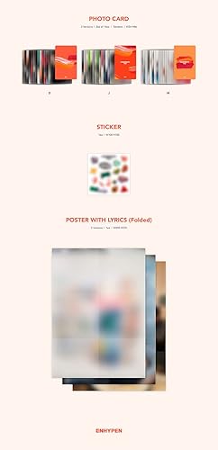 Vista 4 de ENHYPEN - Manifesto Day 1 (Versión ENGENE - J ver.) 3er mini álbum CD+Photobook+Photocard+Pegatina+Póster con Letra+(Extra ENHYPEN 8 tarjetas